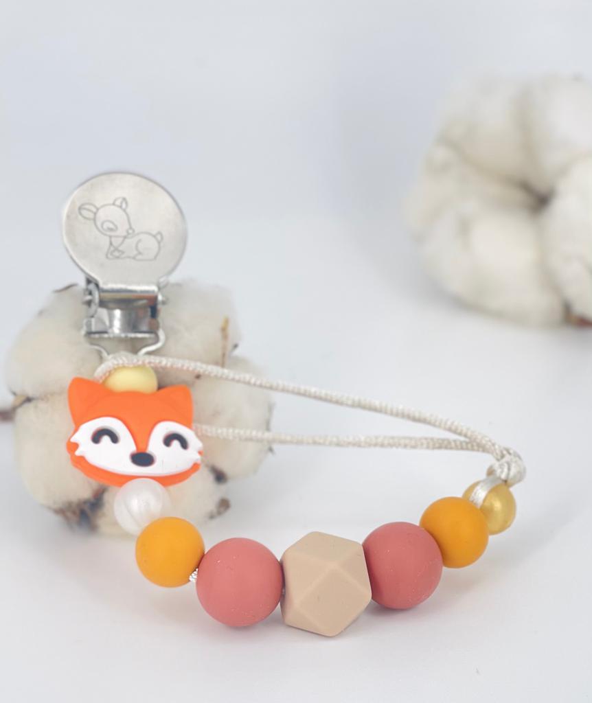 Pacifier Clip - Woodland Fox